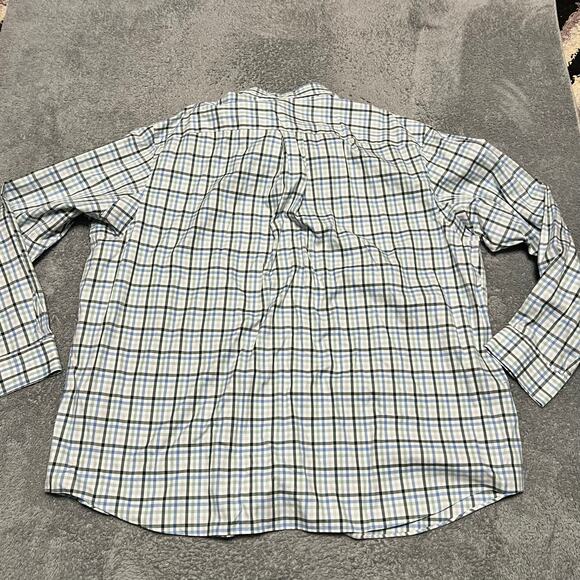 Duluth Trading WrinkleFighter Shirt Mens 3XL Plaid Blue Long Sleeve - Picture 3 of 7